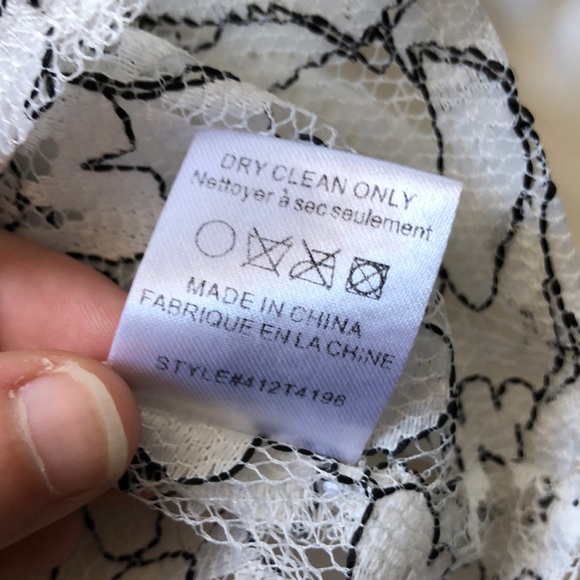 LIKE NEW Greylin White Floral Lace Sheer Blouse - Picture 8 of 8